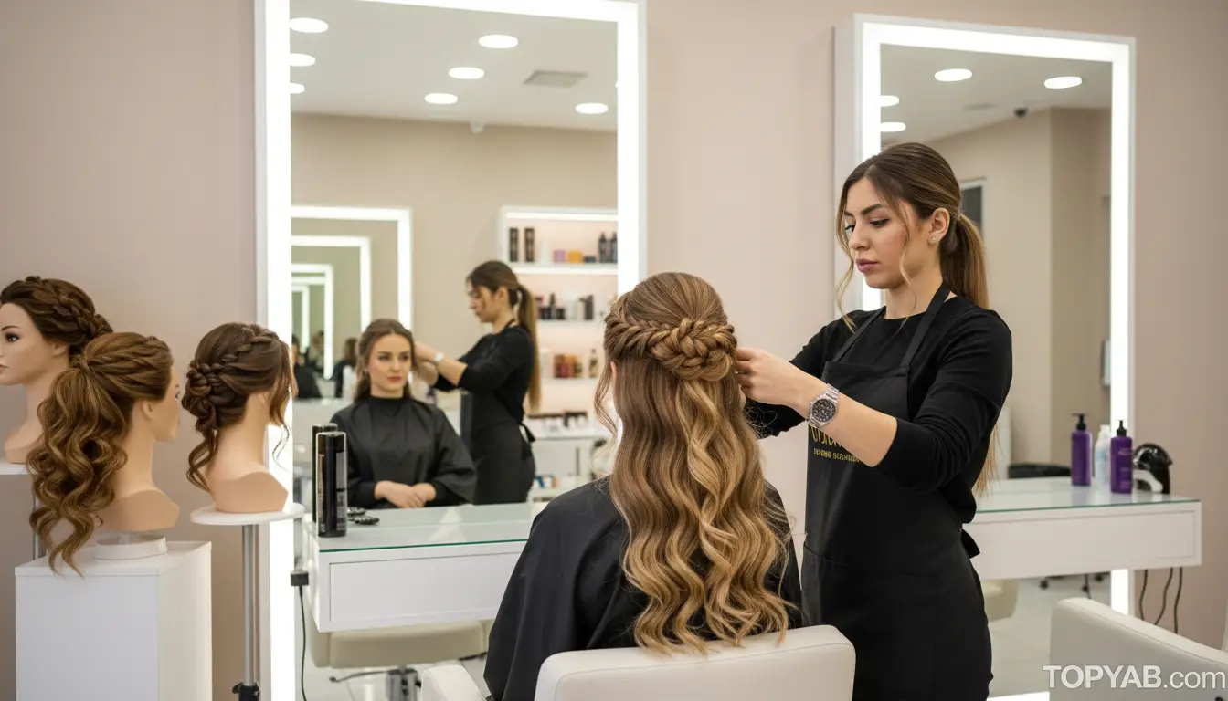 بهترین آرایشگر شینیون و بافت مو در شهریار