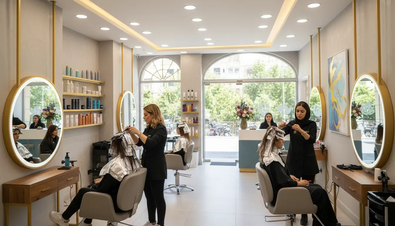 بهترین سالن تخصصی رنگ و مش مو در تهران