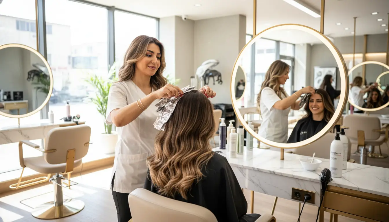 بهترین متخصص رنگ و لایت مو در تهران