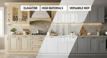 انواع کابینت آشپزخانه جدید ۱۴۰۳؛ مقایسه کابینت ممبران، های‌گلاس و MDF + بررسی قیمت
