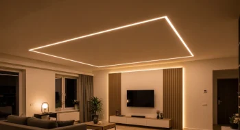 طراحی سقف کاذب و کناف؛ جدیدترین ایده‌های نورپردازی مدرن برای پذیرایی و اتاق خواب